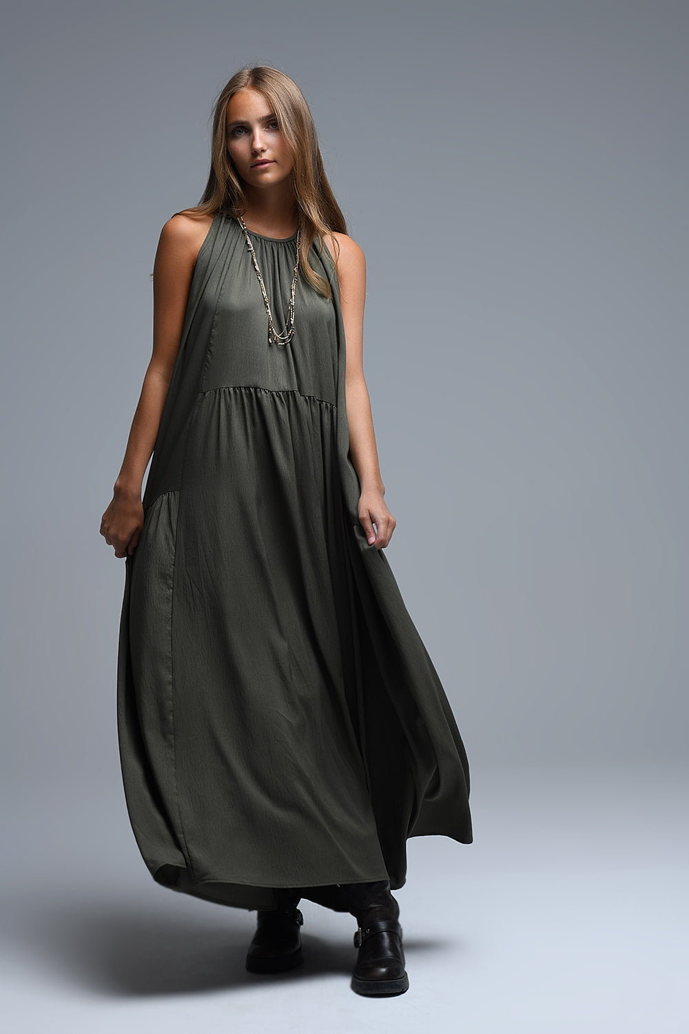 MAXI VESTIDO KAKI