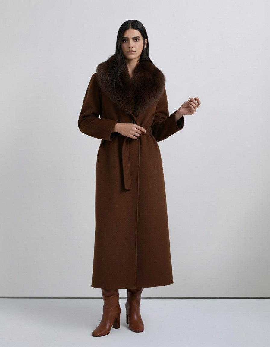 ABRIGO PAÑO CUELLO PELO