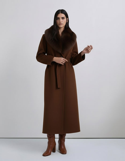 ABRIGO PAÑO CUELLO PELO