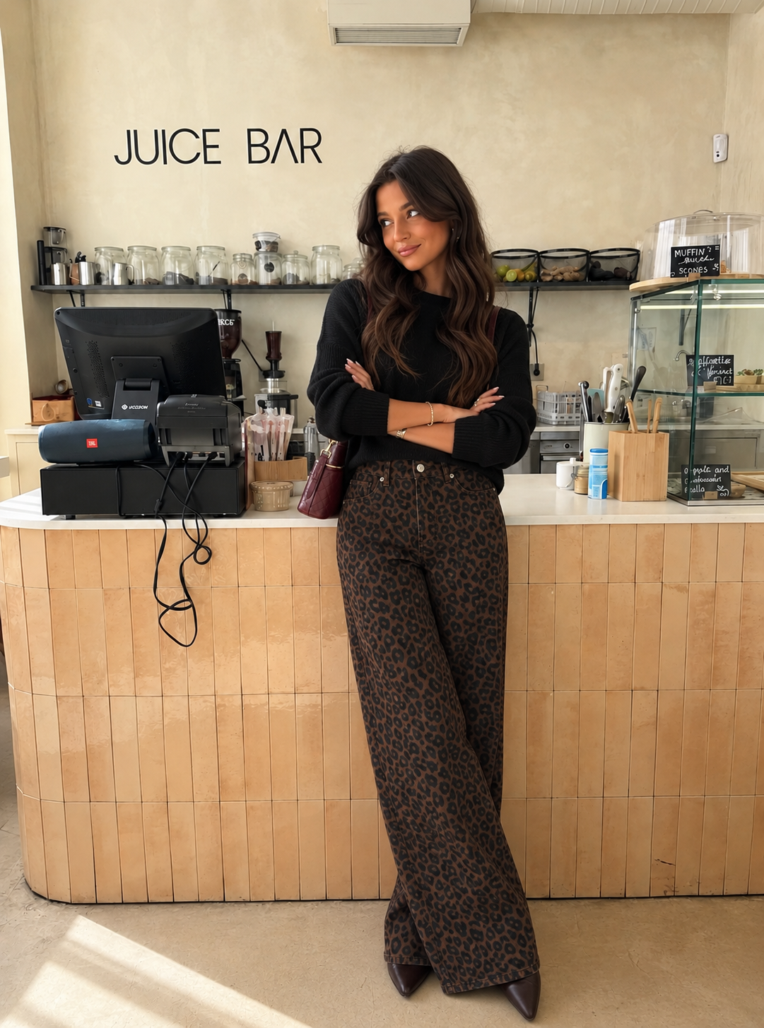 JEANS WIDE LEG LEOPARDO