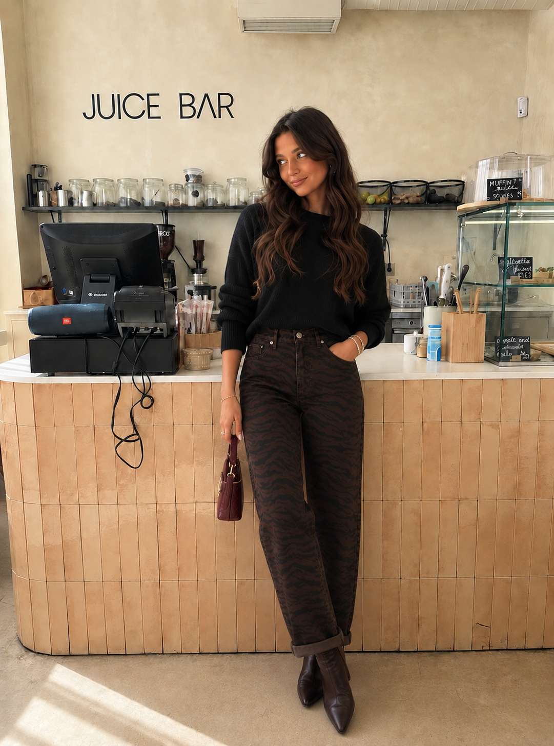 JEANS MOM FIT ANIMAL