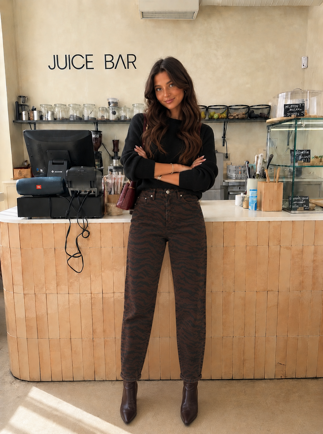 JEANS MOM FIT ANIMAL