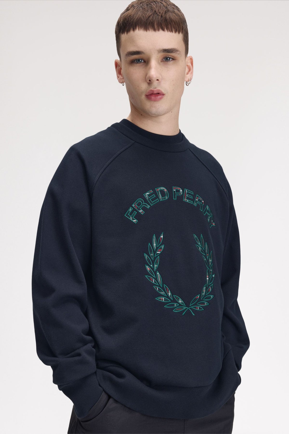 SUDADERA FRED PERRY TARTÁN