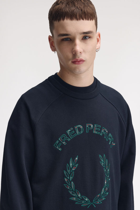 SUDADERA FRED PERRY TARTÁN