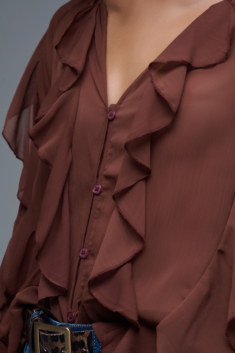 BLUSA GASA VOLANTES