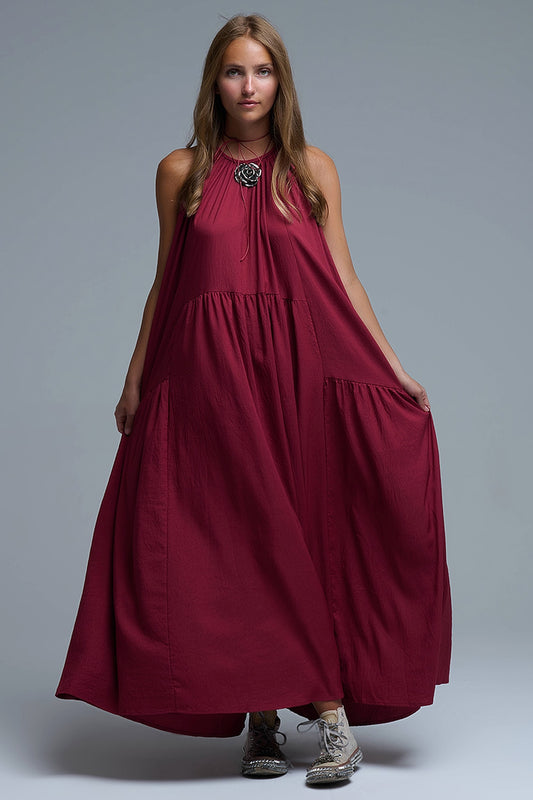 MAXI VESTIDO BURDEOS