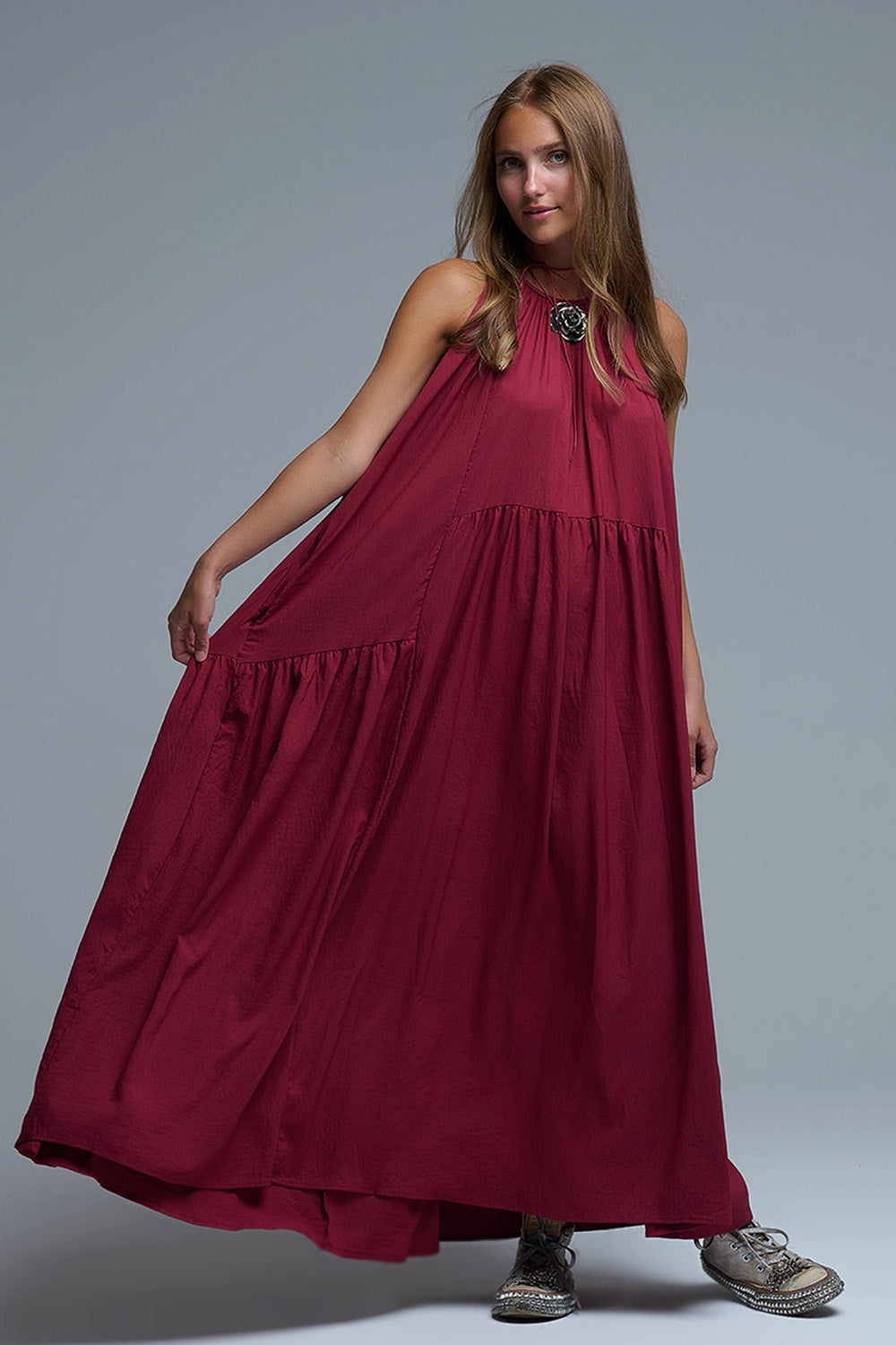 MAXI VESTIDO BURDEOS