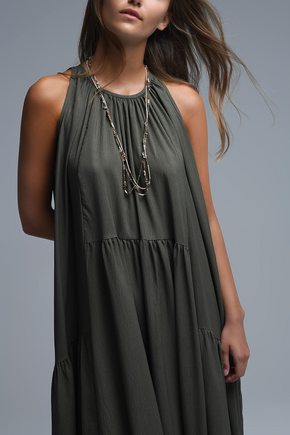 MAXI VESTIDO KAKI