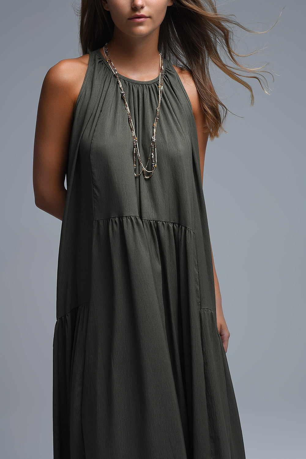 MAXI VESTIDO KAKI