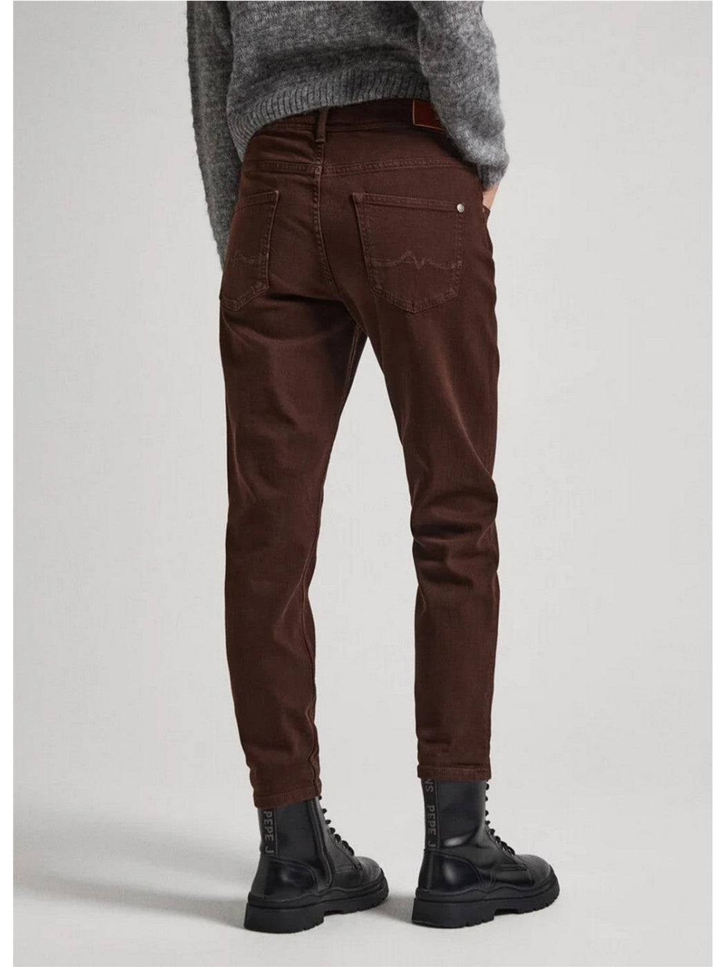 JEANS SLIM TAPED MARRÓN