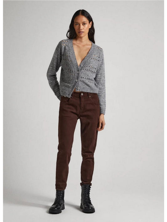 JEANS SLIM TAPED MARRÓN